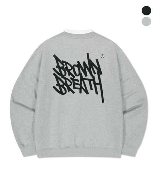 BROWNBREATH(ブラウンブレス)の「TAG OG クルーネック(スウェット・レディース・ライトグレー/ブラック・MEDIUM/SMALL/XX-LARGE/X-LARGE/LARGE)」の2枚目の写真