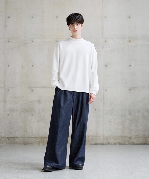 ETELIO(エテリオ)の「【吸湿発熱】機能性ポンチモックネックプルオーバー(Tシャツ/カットソー・メンズ・ブラック/ブラウン/チャコール/ホワイト・XL/L/S/M)」の11枚目の写真