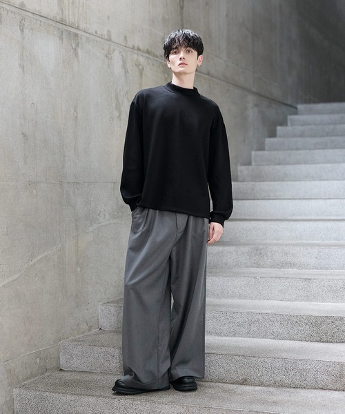 ETELIO(エテリオ)の「【吸湿発熱】機能性ポンチモックネックプルオーバー(Tシャツ/カットソー・メンズ・ブラック/ブラウン/チャコール/ホワイト・XL/L/S/M)」の22枚目の写真