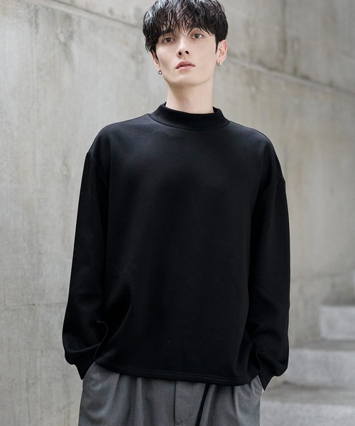 ETELIO(エテリオ)の「【吸湿発熱】機能性ポンチモックネックプルオーバー(Tシャツ/カットソー・メンズ・ブラック/ブラウン/チャコール/ホワイト・XL/L/S/M)」の17枚目の写真