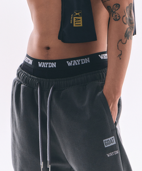 WAYDN（ウェイドゥン）の「[ALI] THE GREATEST PIGMENT ワイドパンツ チャコール（スウェットパンツ・メンズ・その他・MEDIUM/LARGE/X-LARGE）」の3枚目の写真