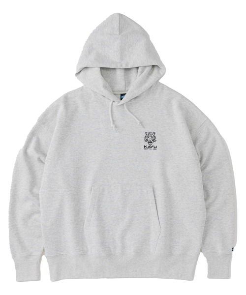 KAVU（カブー）の「KAVU/カブー OP Parka Tiger/ワンポイント パーカー タイガー（パーカー・メンズ・ブラック/ライトグレー/ベージュ・MEDIUM/SMALL/LARGE）」の7枚目の写真