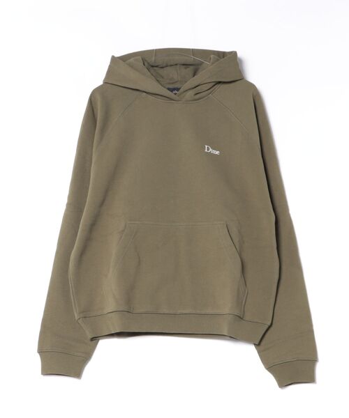 DIME(ダイム)の「Dime/ダイム/Classic Small Logo Hoodie(パーカー・メンズ・モスグリーン/ブラック・L/M)」の1枚目の写真