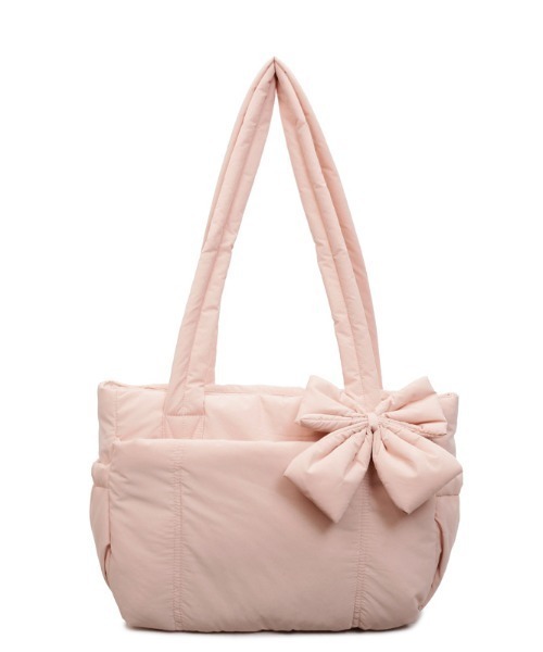 Alum'（アルム）の「Puff Ribbon Tote Bag/パフリボントートバッグ（トートバッグ・レディース・ピンク/ブラック・FREE）」の17枚目の写真