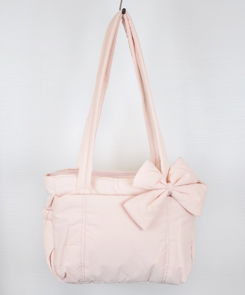 Alum'（アルム）の「Puff Ribbon Tote Bag/パフリボントートバッグ（トートバッグ・レディース・ピンク/ブラック・FREE）」の16枚目の写真