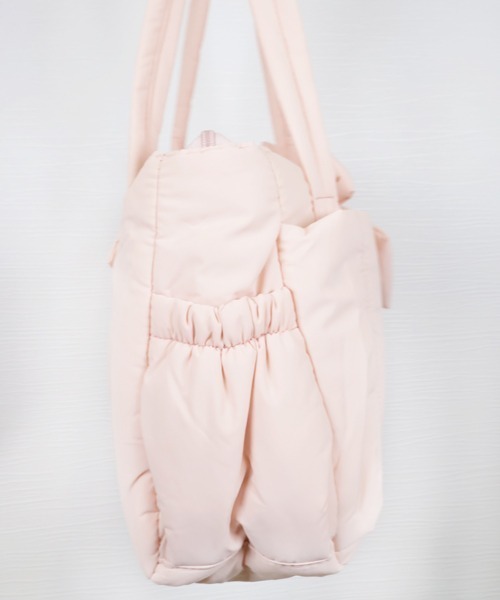 Alum'（アルム）の「Puff Ribbon Tote Bag/パフリボントートバッグ（トートバッグ・レディース・ピンク/ブラック・FREE）」の11枚目の写真