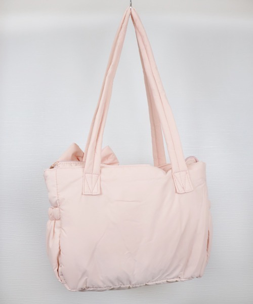 Alum'（アルム）の「Puff Ribbon Tote Bag/パフリボントートバッグ（トートバッグ・レディース・ピンク/ブラック・FREE）」の13枚目の写真
