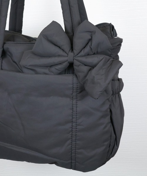 Alum'（アルム）の「Puff Ribbon Tote Bag/パフリボントートバッグ（トートバッグ・レディース・ピンク/ブラック・FREE）」の19枚目の写真