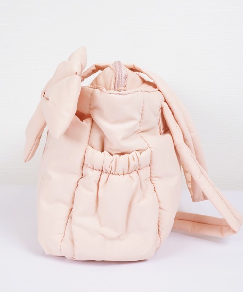 Alum'（アルム）の「Puff Ribbon Tote Bag/パフリボントートバッグ（トートバッグ・レディース・ピンク/ブラック・FREE）」の5枚目の写真