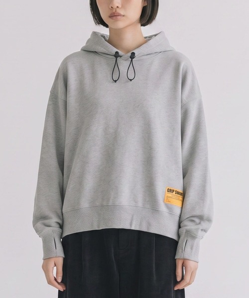 GRIP SWANY(グリップスワニー)の「【GSWCT‐292】 TUCKED SLEEVE SLIT HOODIE(スウェット・レディース・ヘザーグレー/ブラック・FREE)」の8枚目の写真