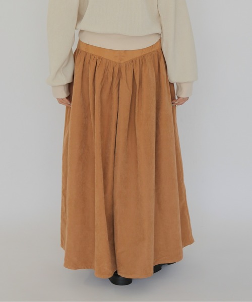 CLEIO(クレイオ)の「【CLEIO】スウェードライク切替えギャザースカート SUEDE-LIKE SWITCHING GATHER SKIRT(スカート・レディース・テラコッタ/アッシュブラウン/ライトベージュ・FREE)」の20枚目の写真