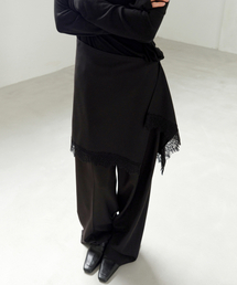 Whenever Layered Wrap Skirt - Black