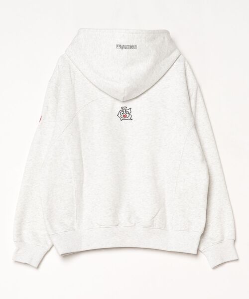 ICECREAM(アイスクリーム)の「EMBROIDEREY LOGO SWITCHING COTTON HOODIE(パーカー・メンズ・ブラック/アッシュグレー・MEDIUM/LARGE/X-LARGE)」の8枚目の写真
