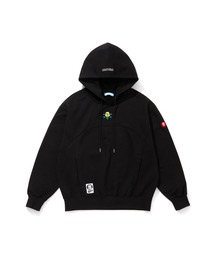 EMBROIDEREY LOGO SWITCHING COTTON HOODIE