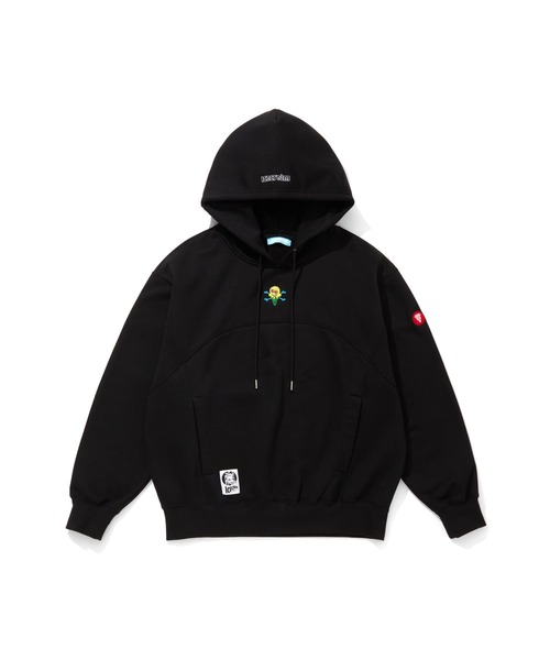 ICECREAM(アイスクリーム)の「EMBROIDEREY LOGO SWITCHING COTTON HOODIE(パーカー・メンズ・ブラック/アッシュグレー・MEDIUM/LARGE/X-LARGE)」の2枚目の写真