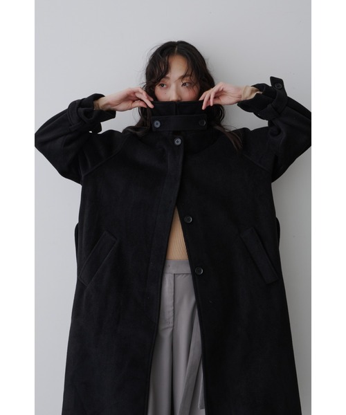 NUJOH(ヌゾ)の「Long Over Coat / ロングオーバーコート(テーラードジャケット・レディース・ブラック・MEDIUM)」の1枚目の写真