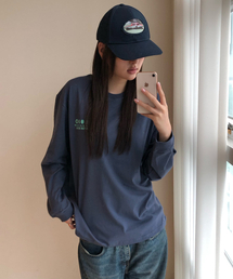 NAME CARD 長袖Tシャツ(パープル/ネイビー)