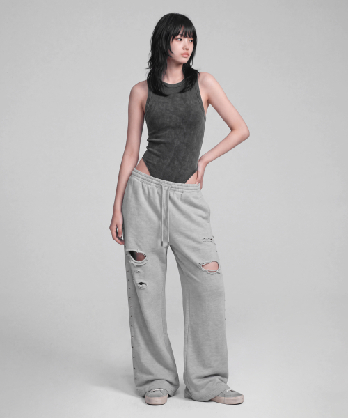 Verdnt（バーダント）の「ダメージ加工スウェットパンツ [グレー]（スウェットパンツ・レディース・その他・SMALL/MEDIUM）」の3枚目の写真