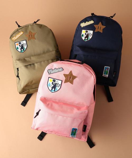 MEI（メイ）の「別注【MEI(メイ)】 デイパック M/ワッペン 16FW◆（バックパック/リュック・キッズ・ピンク/オリーブ/ネイビー・ﾌﾘ-）」の11枚目の写真