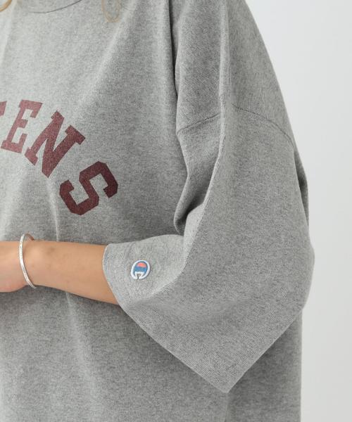 Another Edition(アナザーエディション)の「Another Edition×ChampionクルーネックビッグT/ BC×AE Champion CN BIG/T◆(Tシャツ/カットソー・レディース・オフホワイト/ライトグレー/ケリー・フリー)」の9枚目の写真