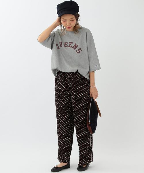 Another Edition(アナザーエディション)の「Another Edition×ChampionクルーネックビッグT/ BC×AE Champion CN BIG/T◆(Tシャツ/カットソー・レディース・オフホワイト/ライトグレー/ケリー・フリー)」の15枚目の写真