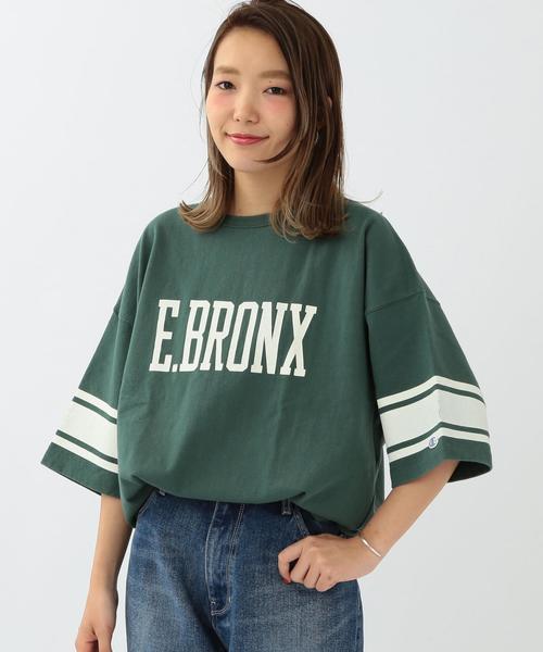 Another Edition(アナザーエディション)の「Another Edition×ChampionクルーネックビッグT/ BC×AE Champion CN BIG/T◆(Tシャツ/カットソー・レディース・オフホワイト/ライトグレー/ケリー・フリー)」の16枚目の写真