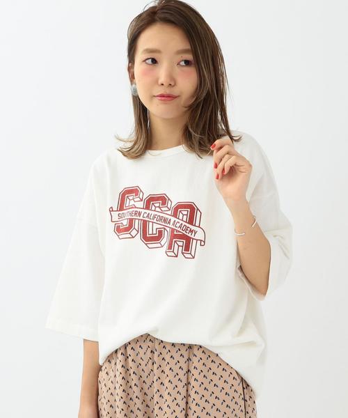 Another Edition(アナザーエディション)の「Another Edition×ChampionクルーネックビッグT/ BC×AE Champion CN BIG/T◆(Tシャツ/カットソー・レディース・オフホワイト/ライトグレー/ケリー・フリー)」の10枚目の写真