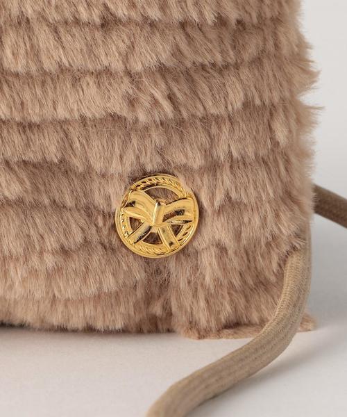 GUAPA（グアパ）の「【GUAPA BABY(ウアパベビー)】シャギーファーポシェット（ショルダーバッグ・キッズ・ホワイト/ベージュ・FREE）」の6枚目の写真