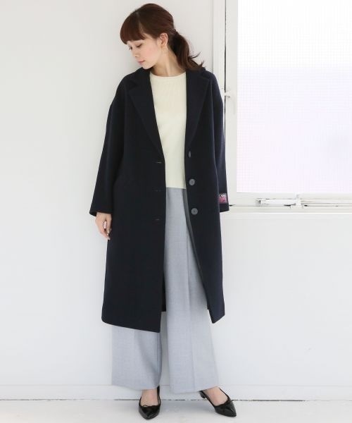 A part by(アパートバイ)の「【CLASSY11月号掲載/お洗濯OK】14Gウォッシャブルウール クルーネック 732920 (ニット/セーター・レディース・ブラック/オフホワイト/グレー・LARGE/MEDIUM)」の5枚目の写真
