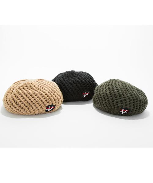 KaneZ(ケインズ)の「<KaneZ × monkey time> ∴ V PATCH BERET/ベレー帽(ハンチング/ベレー帽・メンズ・ブラック/ベージュ/オリーブ・FREE)」の4枚目の写真