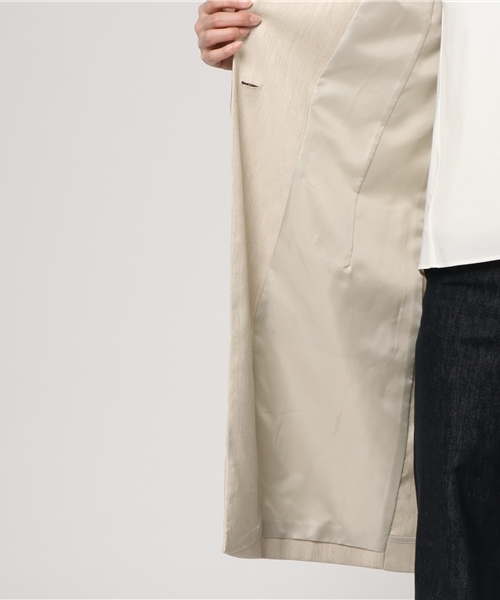 SHIPS（シップス）の「リネンライクチェスターコート0097（チェスターコート・レディース・ベージュ系その他/ダークブルー/スカイブルー・36/38）」の11枚目の写真