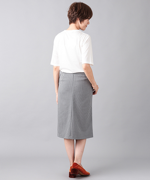 RIVE DROITE（リヴドロワ）の「チェックミディタイトスカート（スカート・レディース・ブラウン/グレー・38/36）」の4枚目の写真
