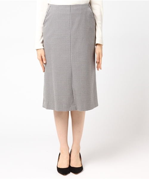 RIVE DROITE（リヴドロワ）の「チェックミディタイトスカート（スカート・レディース・ブラウン/グレー・38/36）」の5枚目の写真