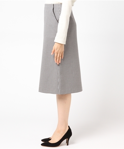 RIVE DROITE（リヴドロワ）の「チェックミディタイトスカート（スカート・レディース・ブラウン/グレー・38/36）」の6枚目の写真