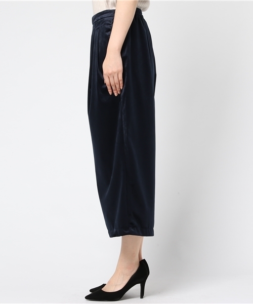 ikka（イッカ）の「カットベロアワイドパンツ                 （その他パンツ・レディース・キャメル/ネイビー・LARGE/MEDIUM）」の3枚目の写真