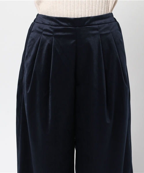 ikka（イッカ）の「カットベロアワイドパンツ                 （その他パンツ・レディース・キャメル/ネイビー・LARGE/MEDIUM）」の9枚目の写真