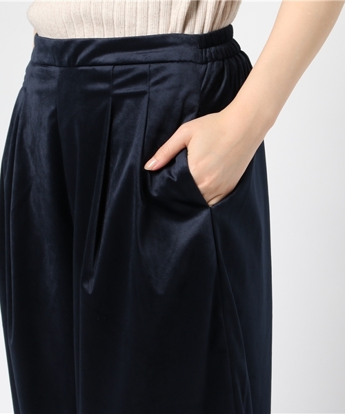 ikka（イッカ）の「カットベロアワイドパンツ                 （その他パンツ・レディース・キャメル/ネイビー・LARGE/MEDIUM）」の7枚目の写真