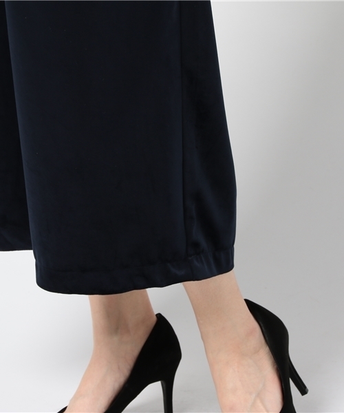 ikka（イッカ）の「カットベロアワイドパンツ                 （その他パンツ・レディース・キャメル/ネイビー・LARGE/MEDIUM）」の5枚目の写真