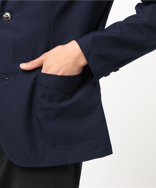 koe（コエ）の「TRキャンバスアンコンジャケット（テーラードジャケット・メンズ・グレー/ネイビー・S/M/L/LL）」の6枚目の写真
