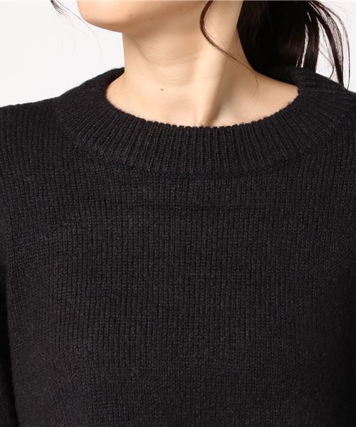 earth music&ecology（アースミュージックアンドエコロジー）の「・袖口ベルトニットプルオーバー（ニット/セーター・レディース・ブラック/サックスブルー/アイボリー/ライトピンク・FREE）」の7枚目の写真