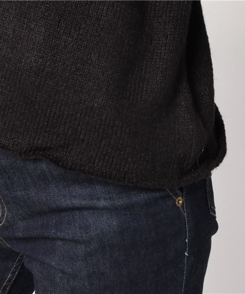 earth music&ecology（アースミュージックアンドエコロジー）の「・袖口ベルトニットプルオーバー（ニット/セーター・レディース・ブラック/サックスブルー/アイボリー/ライトピンク・FREE）」の6枚目の写真