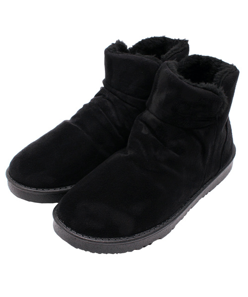 ８(eight)（エイト）の「ムートンブーツ ボア ファー ショート ブーツ（ブーツ・メンズ・ブラック/ブラックミックス/キャメル・SMALL/MEDIUM/LARGE/X-LARGE）」の2枚目の写真