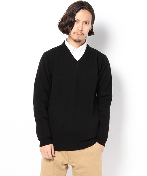 BEAUTY&YOUTH UNITED ARROWS（ビューティーアンドユースユナイテッドアローズ）の「BY ラム Vネックニット◆（ニット/セーター・メンズ・ブラック/コバルトブルー/パープル/グレー・SMALL/MEDIUM/LARGE/X-LARGE）」の10枚目の写真