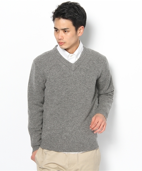 BEAUTY&YOUTH UNITED ARROWS（ビューティーアンドユースユナイテッドアローズ）の「BY ラム Vネックニット◆（ニット/セーター・メンズ・ブラック/コバルトブルー/パープル/グレー・SMALL/MEDIUM/LARGE/X-LARGE）」の3枚目の写真