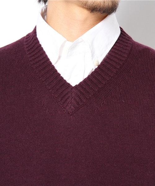 BEAUTY&YOUTH UNITED ARROWS（ビューティーアンドユースユナイテッドアローズ）の「BY ラム Vネックニット◆（ニット/セーター・メンズ・ブラック/コバルトブルー/パープル/グレー・SMALL/MEDIUM/LARGE/X-LARGE）」の7枚目の写真