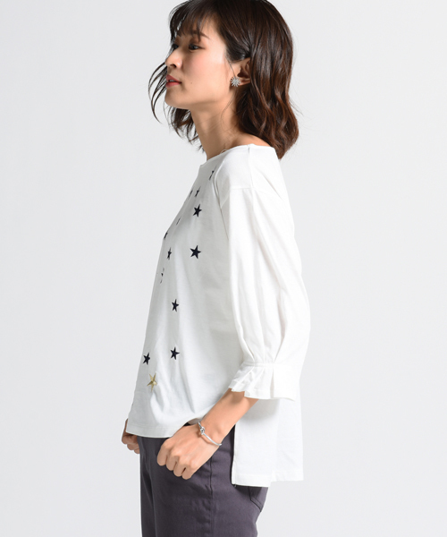 LIPSTAR(リップスター)の「星刺繍タックスリーブカットソー(Tシャツ/カットソー・レディース・オフホワイト/ブラック/ブルー系その他/ラベンダー・M)」の16枚目の写真