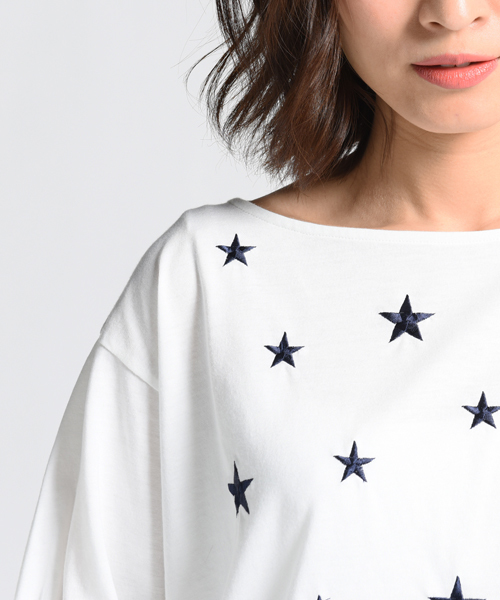 LIPSTAR(リップスター)の「星刺繍タックスリーブカットソー(Tシャツ/カットソー・レディース・オフホワイト/ブラック/ブルー系その他/ラベンダー・M)」の21枚目の写真