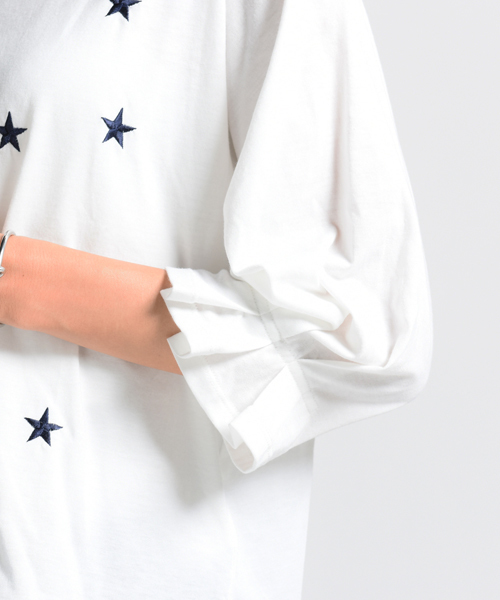 LIPSTAR(リップスター)の「星刺繍タックスリーブカットソー(Tシャツ/カットソー・レディース・オフホワイト/ブラック/ブルー系その他/ラベンダー・M)」の13枚目の写真