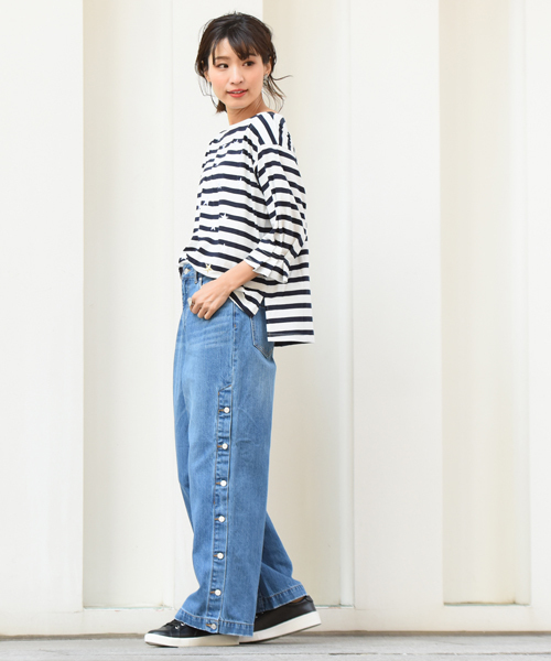 LIPSTAR(リップスター)の「星刺繍タックスリーブカットソー(Tシャツ/カットソー・レディース・オフホワイト/ブラック/ブルー系その他/ラベンダー・M)」の9枚目の写真