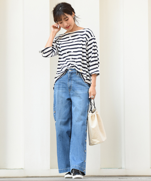 LIPSTAR(リップスター)の「星刺繍タックスリーブカットソー(Tシャツ/カットソー・レディース・オフホワイト/ブラック/ブルー系その他/ラベンダー・M)」の11枚目の写真